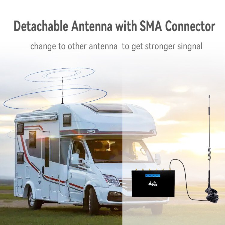 Metal Shell 1200Mbps Dual Band Unlock Universal Simcard Industrial Grade CPE 6 SMA External Antenna Wifi 4g Lte Wireless Router