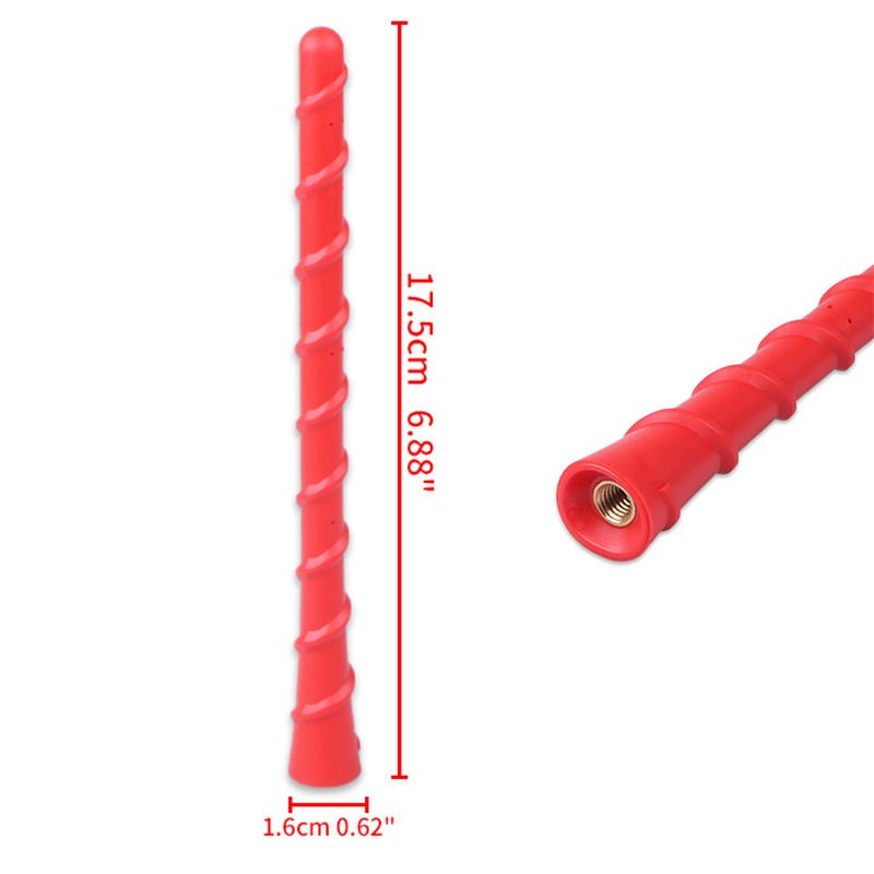 QSF Universal 7 Inch Spiral Car Antenna Modified Car Am Fm Radio Automotive Antenna for Dodge Ram 1500 Jeep Wrangler JK/JL Ford