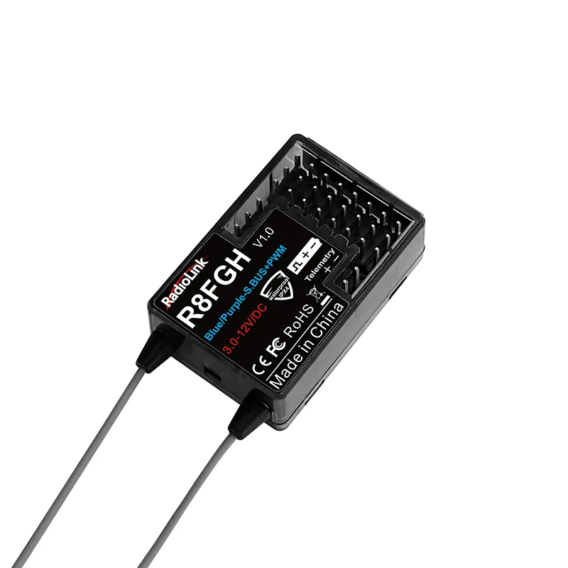 Wholesale Manufacturer RadioLink R7FG 7-Channel Dual Antenna Receiver 600m Range 2.4G Gyro for Car Real-time Built-In Telemetry