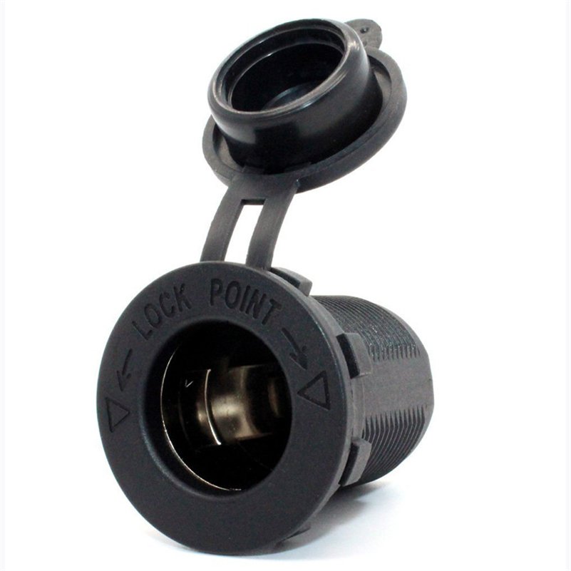 Waterproof Cigarette Lighter Socket Car Marine Motorcycle ATV RV Lighter Socket Power Outlet Socket Receptacle 12V Plug