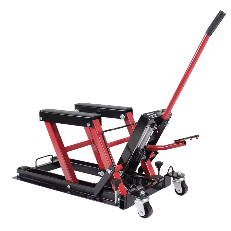 High Quality CE 1500LB Hydraulic Motorcycle ATV Jack Lift Stand Hydraulic Cylinder Scissor Lifter Steel Repair Lifting Table
