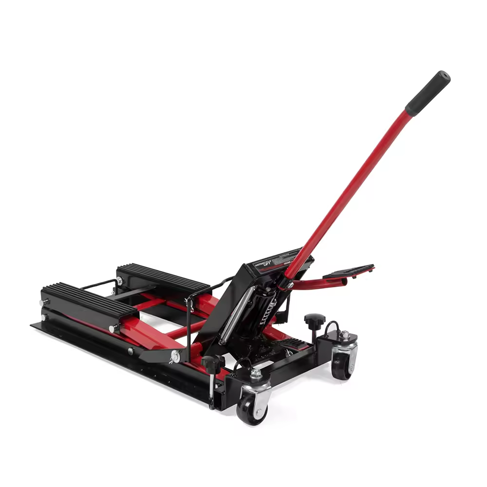 High Quality CE 1500LB Hydraulic Motorcycle ATV Jack Lift Stand Hydraulic Cylinder Scissor Lifter Steel Repair Lifting Table