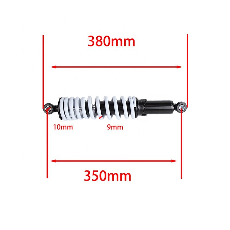 M10 350mm Motorcycle Rear Shock Absorber Suspension 9mm Spring Fit for Motorcycle Go Kart Buggy ATV Quad Pit Dirt Bike UTV