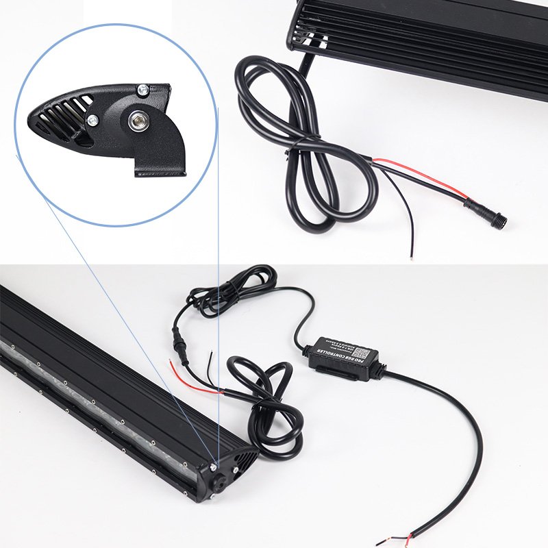 32/42/50inch Chasing RGB and White Color LED Light Bar by App and Remote Sync Control for ATV UTV Offroad Cars