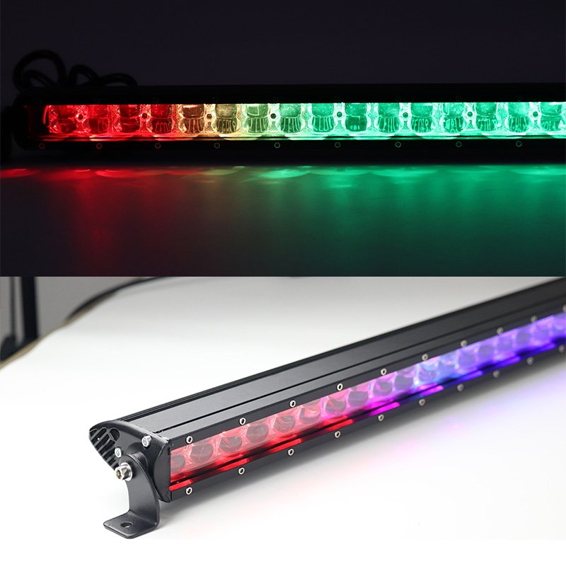 32/42/50inch Chasing RGB and White Color LED Light Bar by App and Remote Sync Control for ATV UTV Offroad Cars