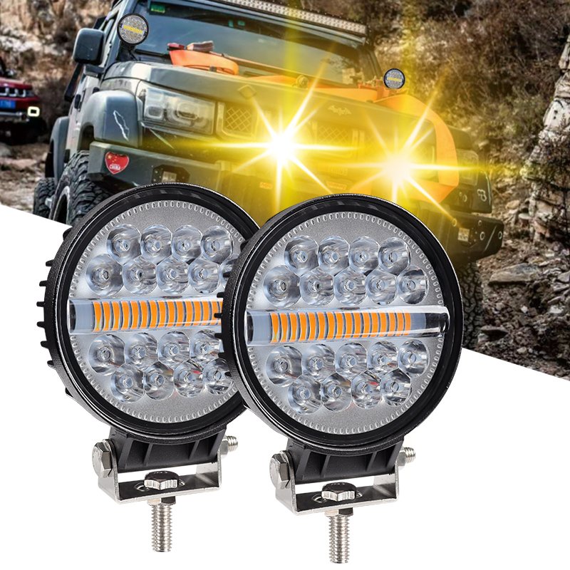 4 Inch Round LED Light Bar 42W Offroad Spotlight Led Work Light for Truck Boat Tractor 4x4 ATV Headlight 12V 24V Car Accessories