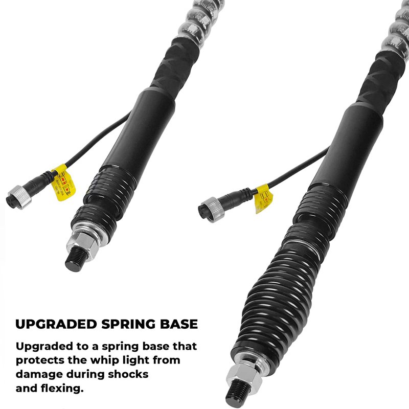 Wholesale Led Flag 3ft 4ft 5ft 6ft Flexible Spiral RGB Antenna Led Offroad UTV RZR Boat Led Whips Light for ATV UTV