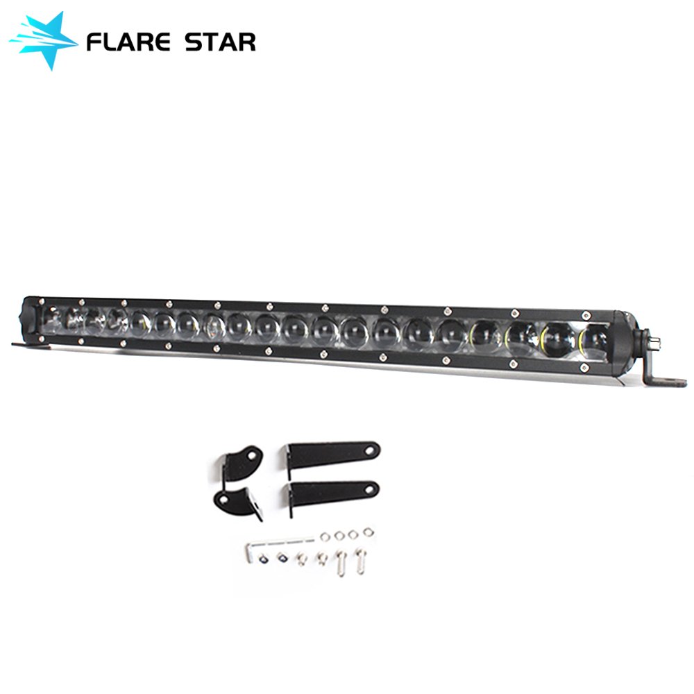 High Quality Led Light Bars 4D 100W 20inch LED Light Bar Single Row Slim LED Work Light for Trucks UTV ATV