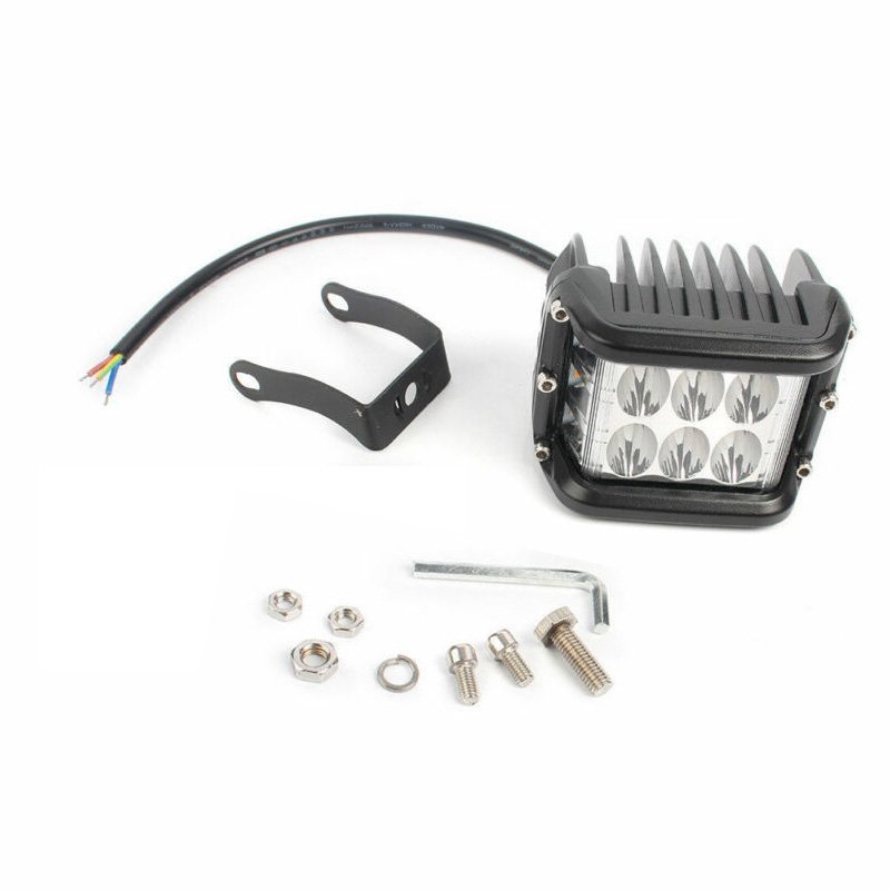 4 Inch LED Work Light Bar Cube Side Shooter Pod White Amber Strobe Lamp SUV ATV Truck Work Lights Car Accessories 12V 24V