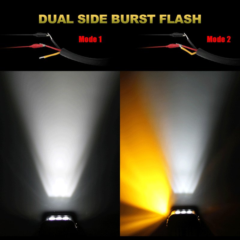 4 Inch LED Work Light Bar Cube Side Shooter Pod White Amber Strobe Lamp SUV ATV Truck Work Lights Car Accessories 12V 24V