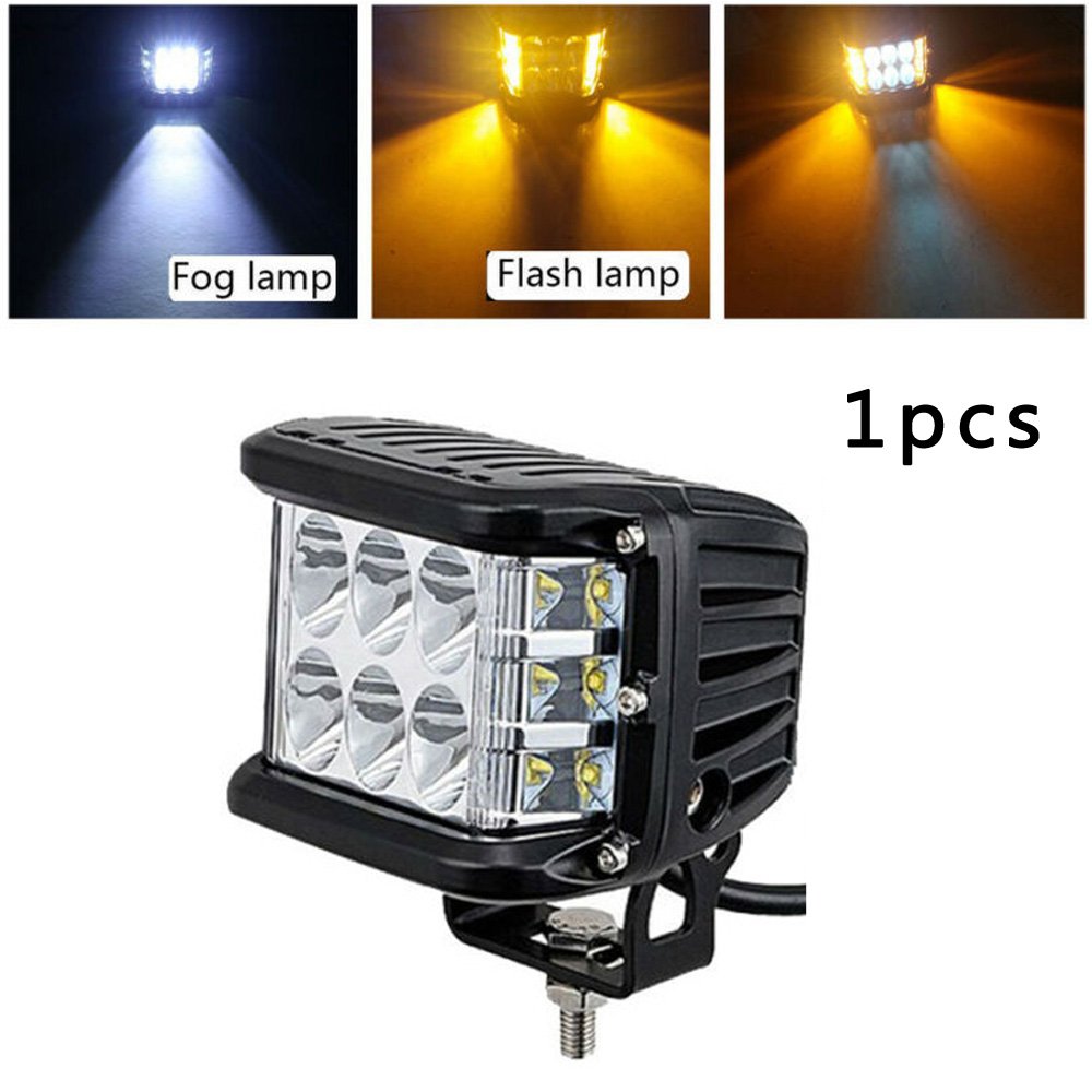4 Inch LED Work Light Bar Cube Side Shooter Pod White Amber Strobe Lamp SUV ATV Truck Work Lights Car Accessories 12V 24V