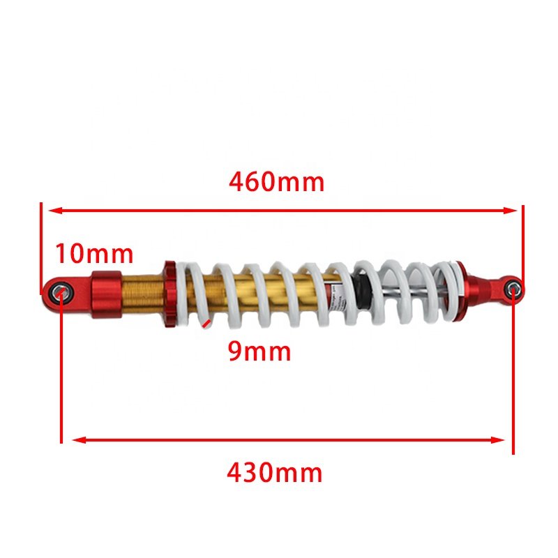 M10 430mm Universal Motorcycle Rear Shock Absorber Damping Suspension 9mm Spring Fit for ATV Yamaha Aerox for MBK Nitro