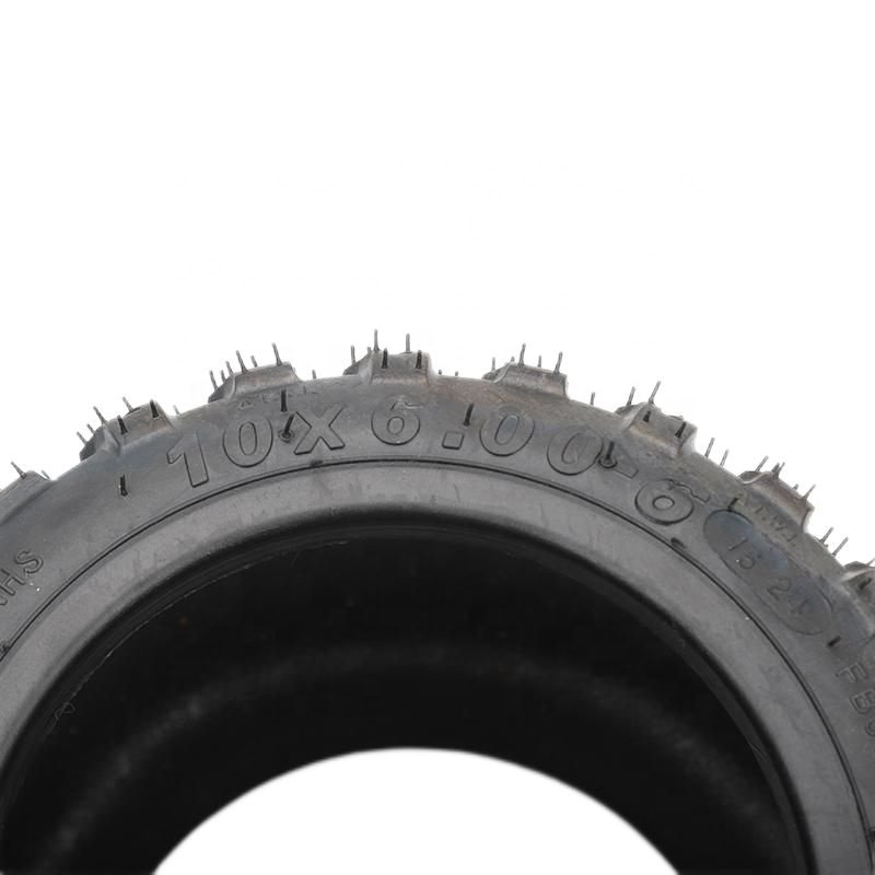 Off-road Vehicle Motorcycle Lawn Mower Golf Cart ATV/UTV Tire 10*6.00-6 Pneumatic Rubber Tubeless Wheel