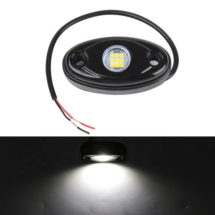 6000K 9 Led White Truck Rock Lights Pods Pure White Rock Lights for Truck ATV UTV SUV Motorcycle Car Lights