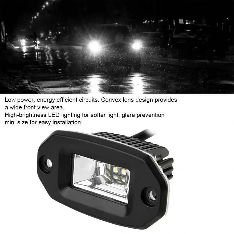 Factory Wholesale Waterproof 9-30V 20W Driving Lights LED Flush Mount Pods LED Work Light for Trucks ATV UTV SUV Boat 4X4