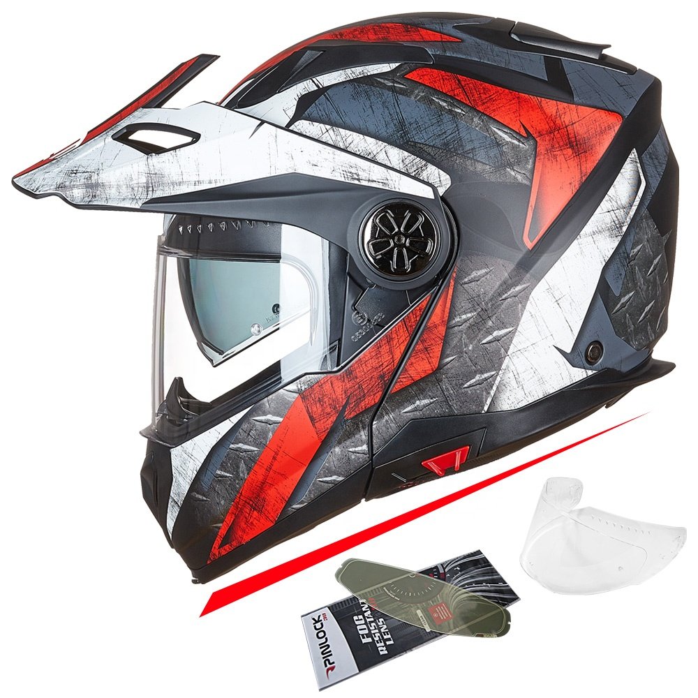 High Quality ILM Motorcycle Full Face Modular ATV Helmet Three in One Snowmobile Casco With Pinlock DOT Model-909F