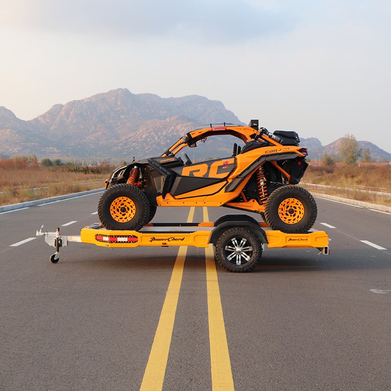 China LUBO Small Flatbed Trailer off Road Trailer Single UTV ATV Trailer