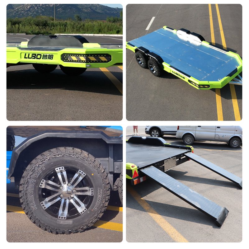 China LUBO Small Flatbed Trailer off Road Trailer Single UTV ATV Trailer