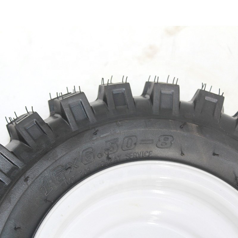 ATV Tubeless Wheels 16x6.50-8 Vacuum Tyre With 8 Inch Iron Hub for Snowplow Lawn Mower Farm Vehicle Tool Car Tire Parts