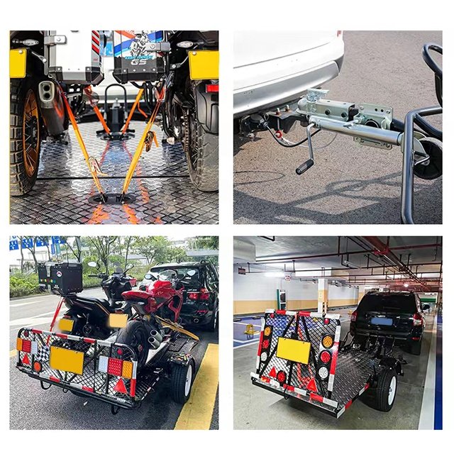 UTV ATV off Road Travel Utility Folding Motorcycle Trailer for Car