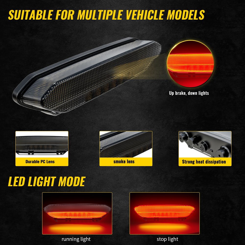 LED Tail Light Kit for Yamaha ATV Raptor 700 YFZ450R 2006-2009 Motorcycle Brake Light