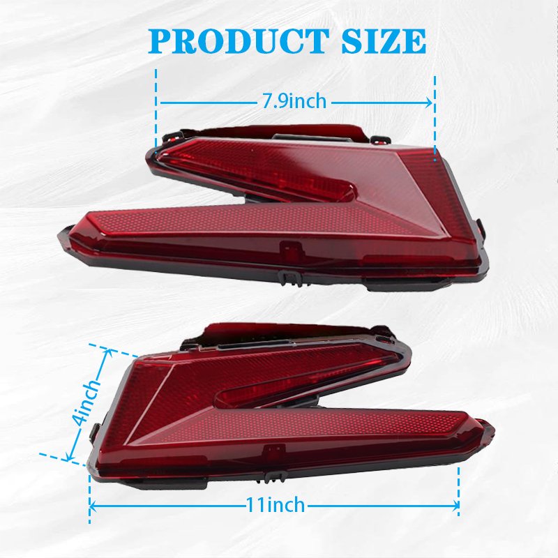 Rear Brake Light, Brake Light, ATV LED Tail Light Suitable for Can Am Maverick X3 Xds Xrs Max Turbo R 2017-2021
