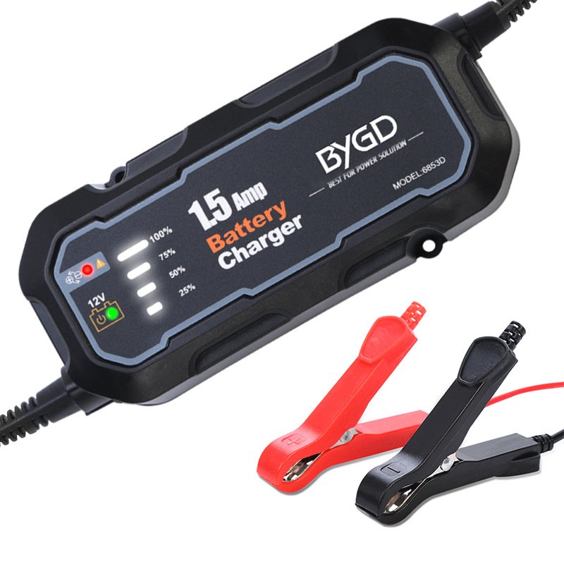 12V 1.5A Automatic Smart Motorcycle Battery Charger Maintainer for Car/RV/ATV/Boat Automatic Battery Trickle Charger With LED