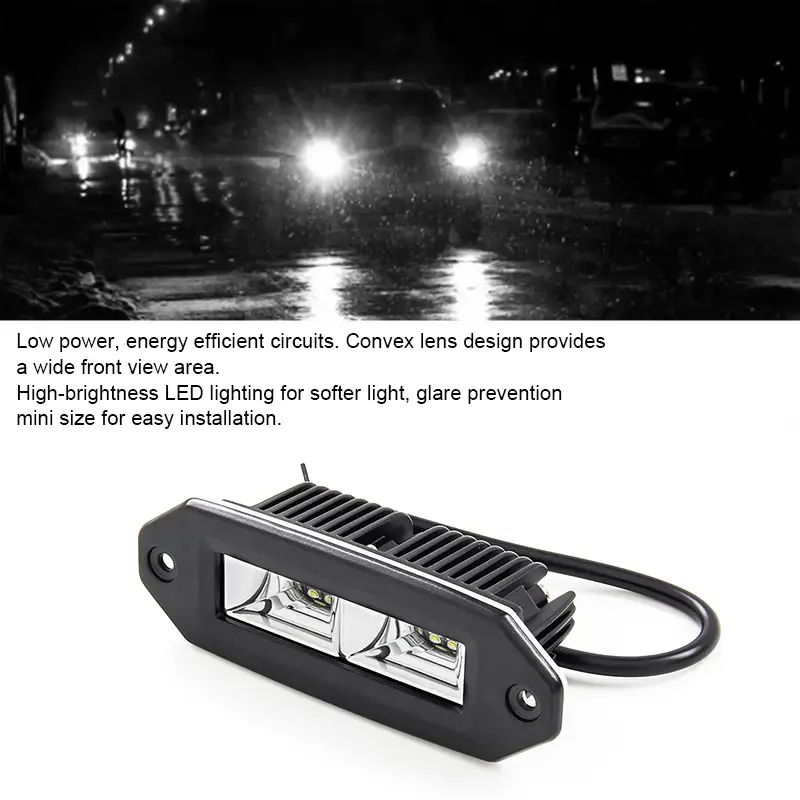 12V 24V 40W White/Yellow Flood Led Work Light Car Bar Flush Mount Led Pods Lights Auxiliary Driving for 4x4 UTV ATV SUV RV Auto