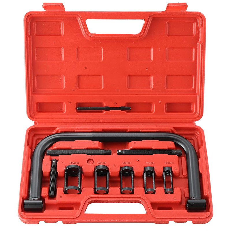 10-Pieces Valve Spring Removal Tool with Solid C Clamp for Motorcycle ATV Car Small Engine Vehicle Equipment