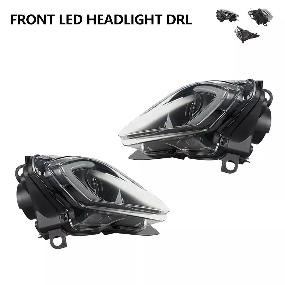 Turn Signal Marking LED Night Light Laser Projector ATV UTV Front LED Lens Headlight Assembly for Yamaha Raptor 700 2006-2022