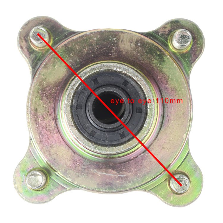 4 Stud Front Wheel Hub Bearing Flange Steering Knuckle Spindle for China ATV Karting UTV Quad Bike Part