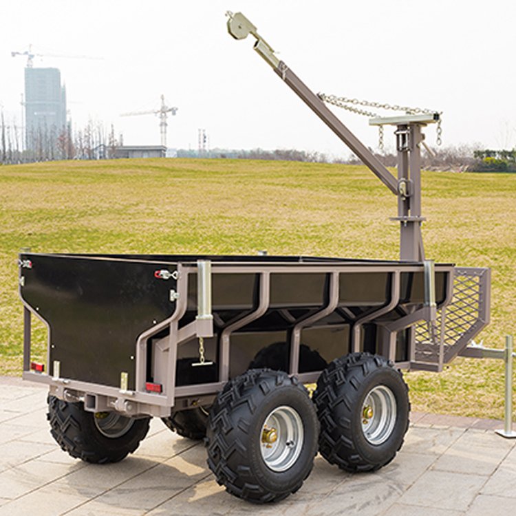 Wholesale Blow Molding Four Wheel Utility Farm Trailer 4 Wheel Box Trailer