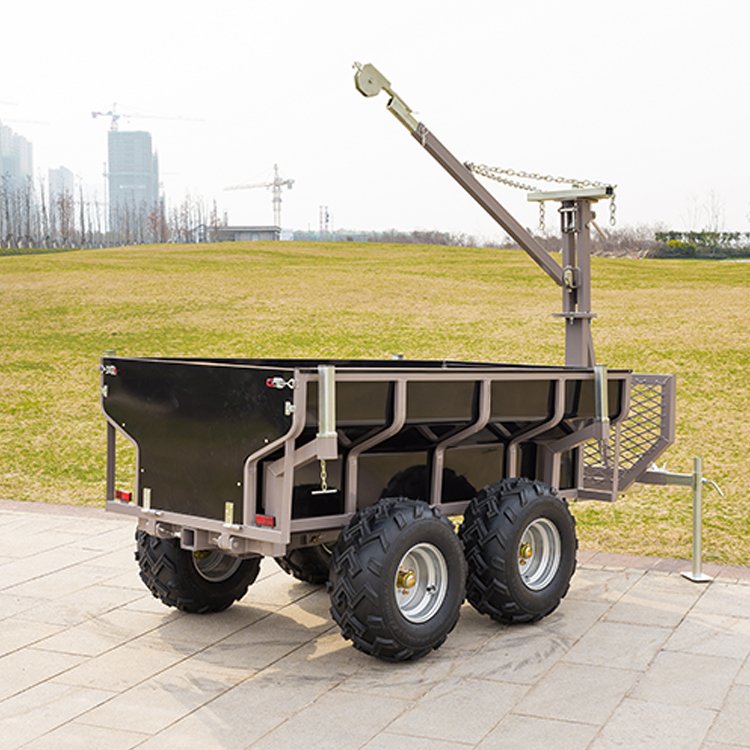 Wholesale Blow Molding Four Wheel Utility Farm Trailer 4 Wheel Box Trailer