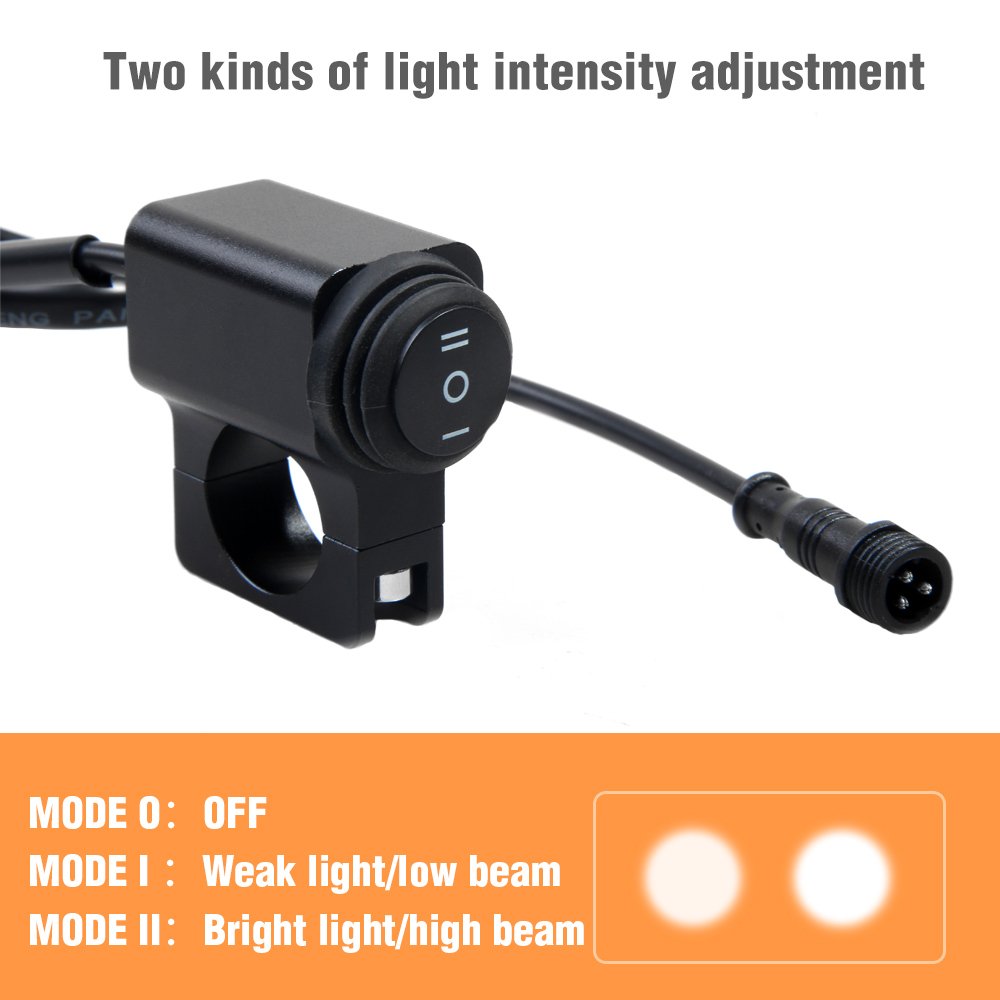 Motorcycle Hi/lo Beam LED Fog Driving Lights Wire Harness Handlebar 12V for 3 Way Switch High Low Beam Auto Headlight ATV Jeep