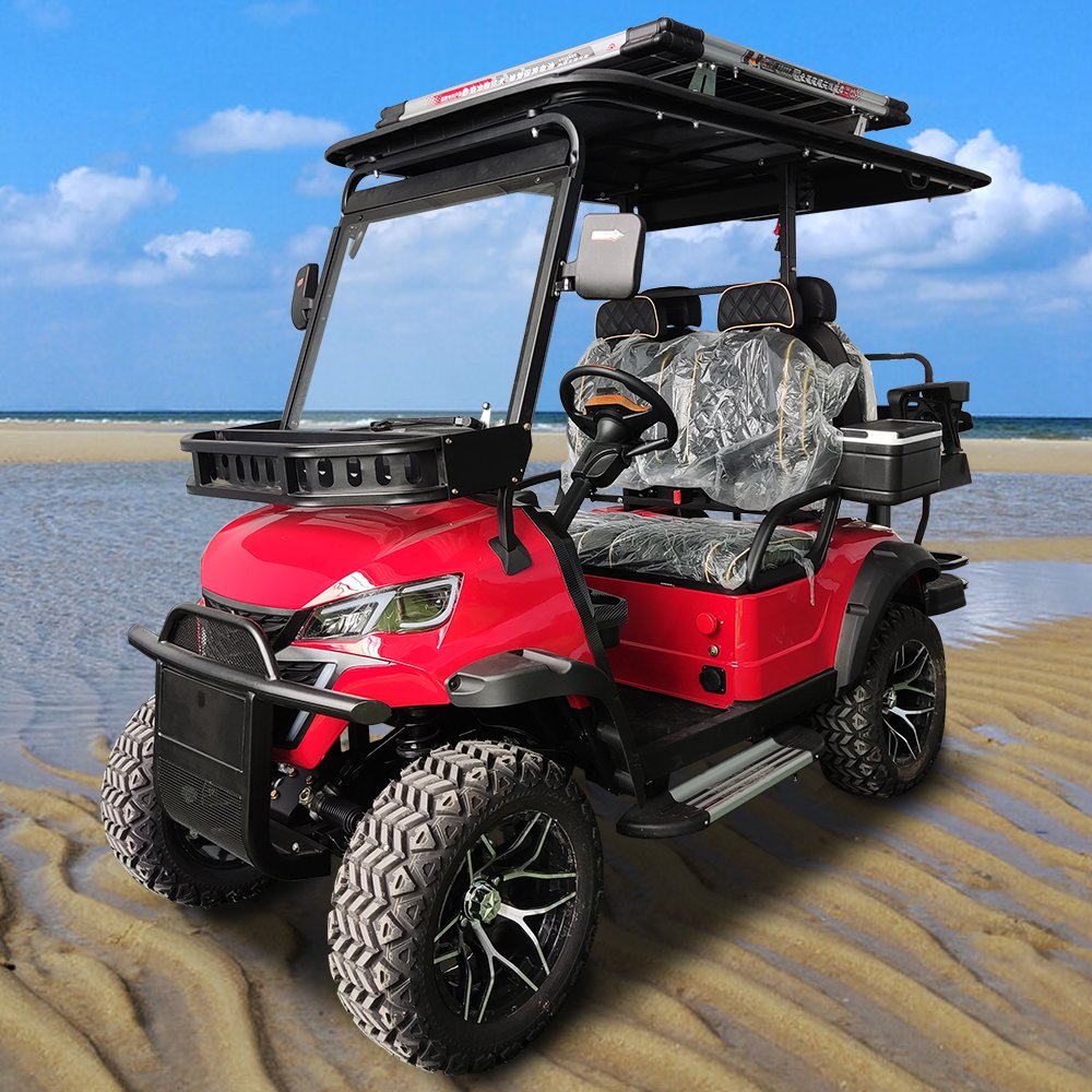 From China Prices Electric Golf Car 2+2 (4) Seat Gas Powered Golf Car