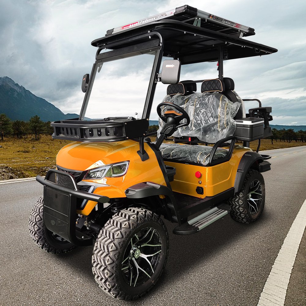 From China Prices Electric Golf Car 2+2 (4) Seat Gas Powered Golf Car