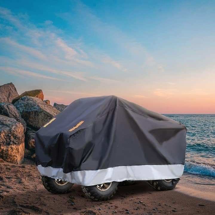 300D Polyester ATV/UTV Protection Cover All Weather Outdoor Storage Quad Cover with Reflective Stripes