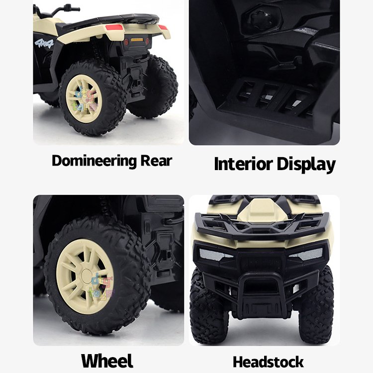 RMZ 1/36 Model Cars ATV Diecast Off-Road Vehicle Toys Simulation Pull Back SUV Alloy Car Model