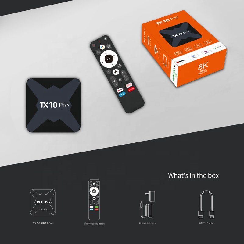 Factory Cheapest Android 13 ATV Box TX10PRO Custom 8GB Ram 128GB Rom Voice Remote Control Media Player TX10 Pro Smart TVBox