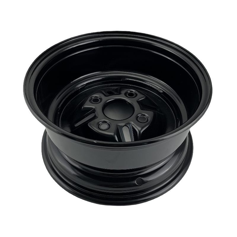 ESUM Black Steel 4 Hole ATV Front Rim Wheel Hub 12inch (90x110mm ) Fit 25x8-12 Tyre Go Kart Buggy Goff Quad Bike