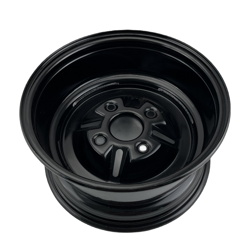 ESUM Black Steel 4 Hole ATV Front Rim Wheel Hub 12inch (90x110mm ) Fit 25x8-12 Tyre Go Kart Buggy Goff Quad Bike