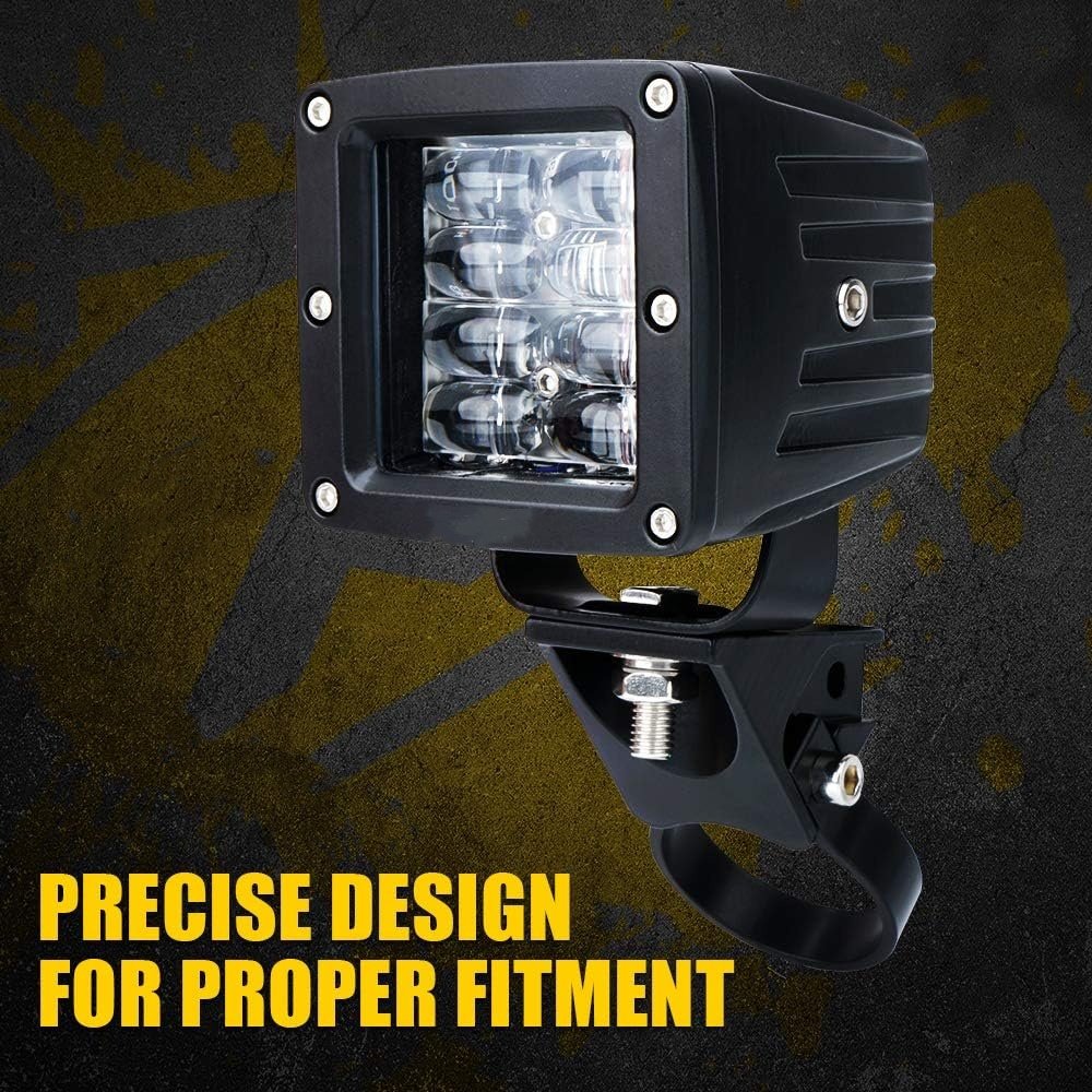 Original Factory 2 Angle Options Universal LED Light Bar Brackets 1.75'' Roll Bar Mounting Bracket Roll Cage Holder for UTV ATV