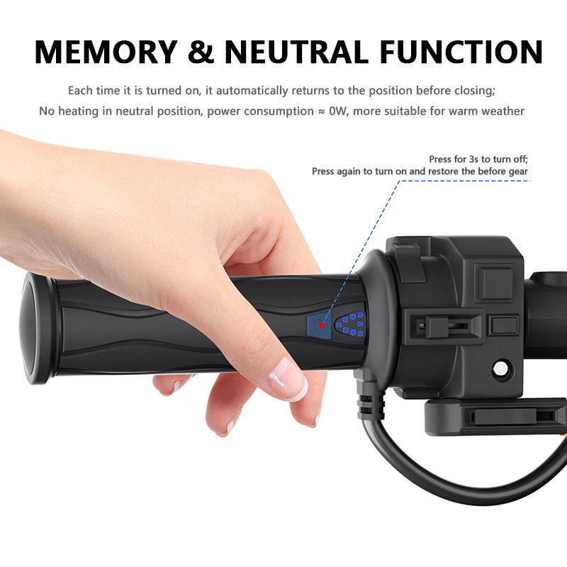 Silicone Atv Grips Warmer 5 Gear Heated Grips Seat Atv with Integrated Control and Thumb Warmer