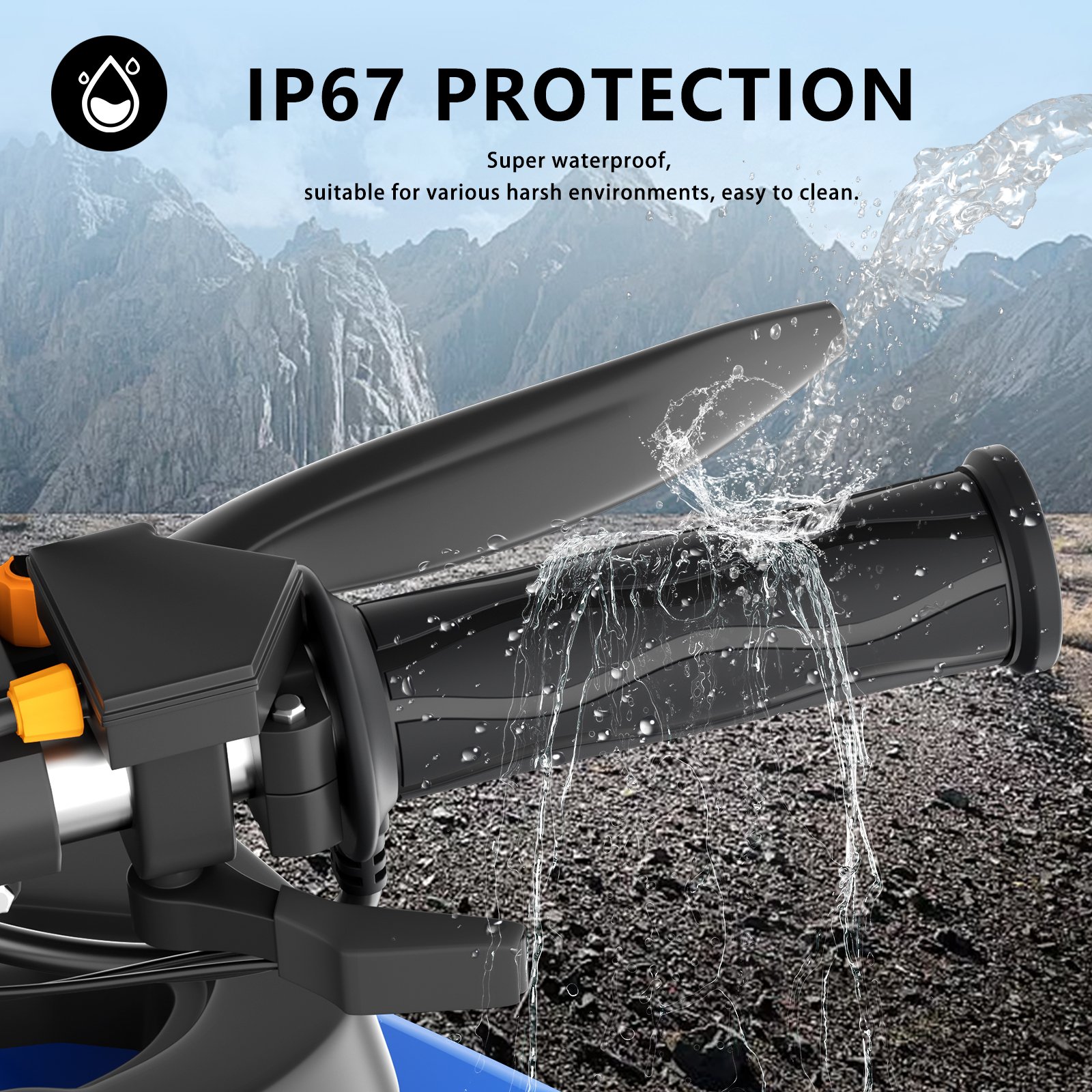 Silicone Atv Grips Warmer 5 Gear Heated Grips Seat Atv with Integrated Control and Thumb Warmer
