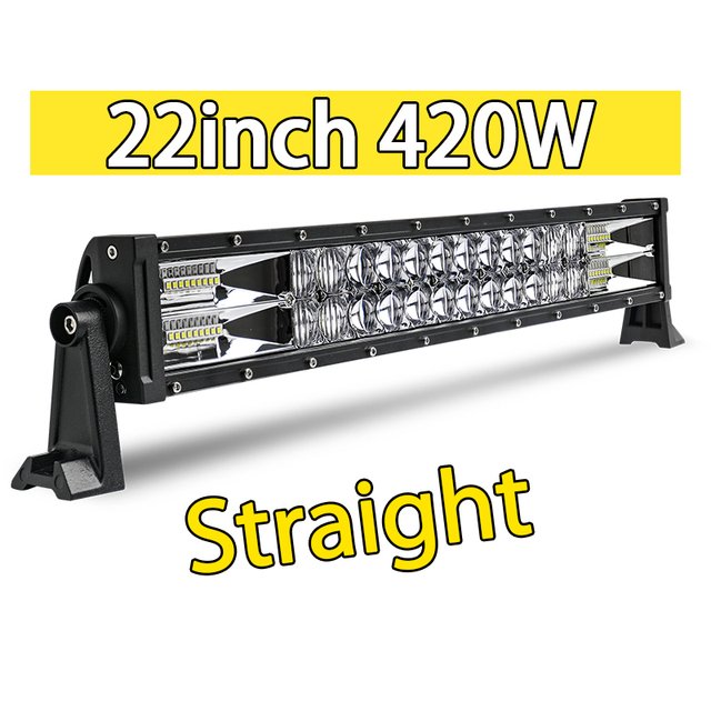 22 32 42 52 Inch Curved Led Light Bar 420W 620W 820W 1020W COMBO Dual Row Driving Offroad 4x4 Light Led Work Light