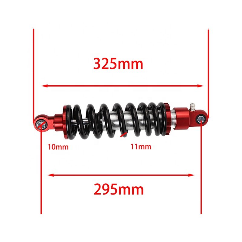 Dirt Bike Rear Shock Absorber Rebound Damping Adjustable 295mm for Atv Quad Apollo Xmotos KLX110 CRF50 CRF70