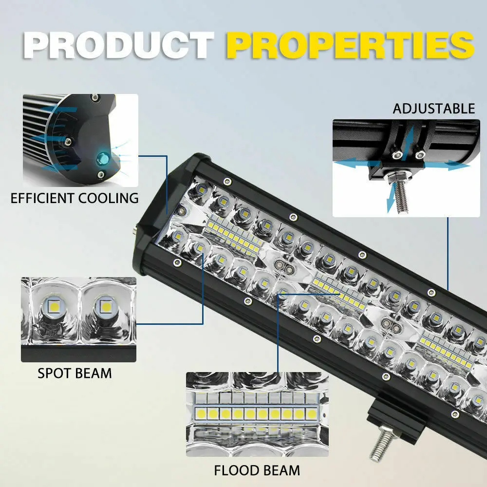 4 7 9 12 15 17 20 Inch LED Truck Light Bar Combo Beam Driving Lamp Bar for Car Tractor Boat OffRoad 4x4 SUV ATV 12V 24V