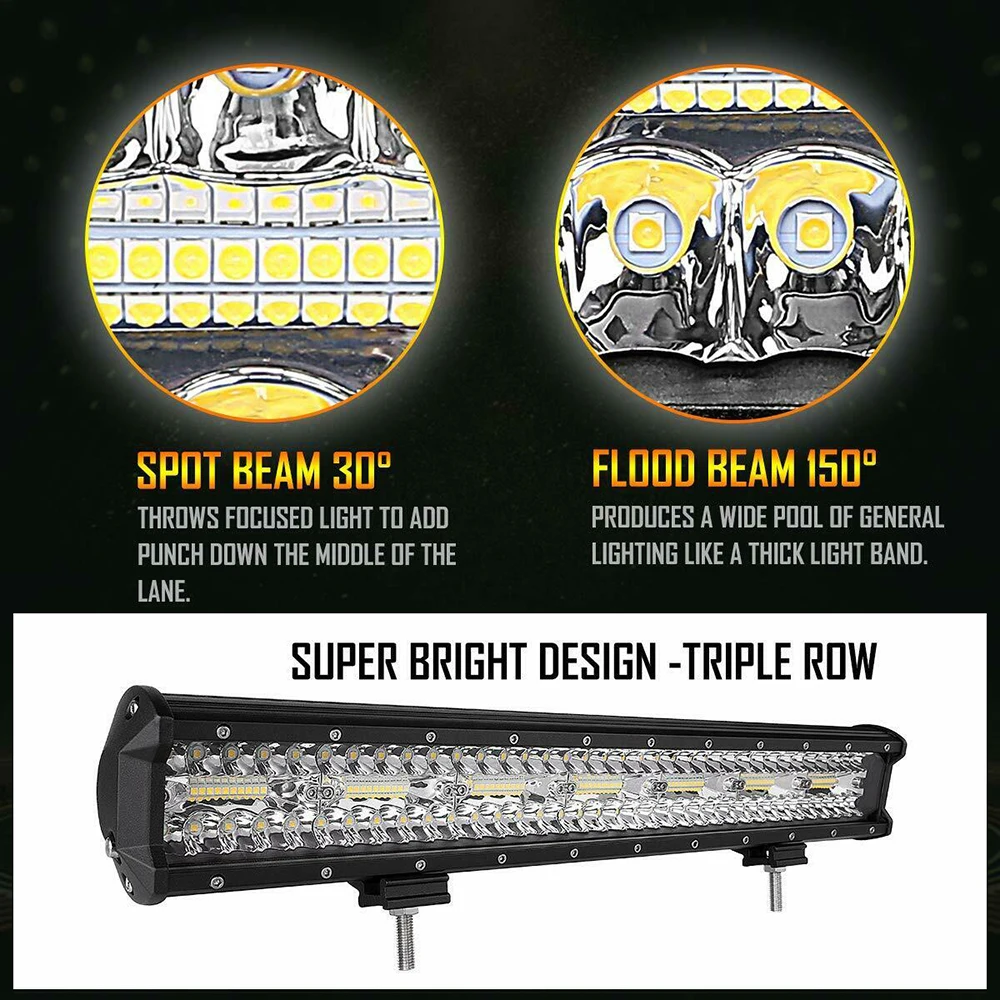 4 7 9 12 15 17 20 Inch LED Truck Light Bar Combo Beam Driving Lamp Bar for Car Tractor Boat OffRoad 4x4 SUV ATV 12V 24V