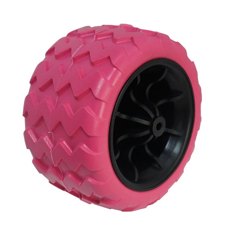 7x4 Inch Flat Free PU Foam All Terrian Beach Wagon Cart Wheel Sand Tires