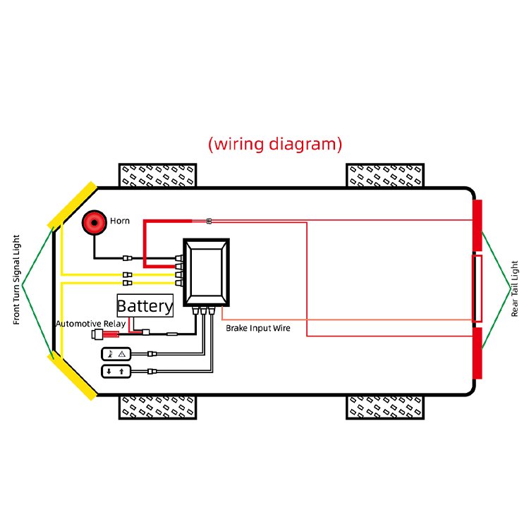 12V ATV UTV Car Accessories Rocker Switch Road Universal Horn Street Legal Turn Signal Kit